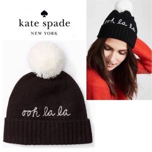 ♠️Kate Spade Pom Beanie NWT Black & White